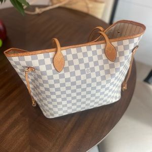 Authentic Louis Vuitton Never Full MM Damier Azur.